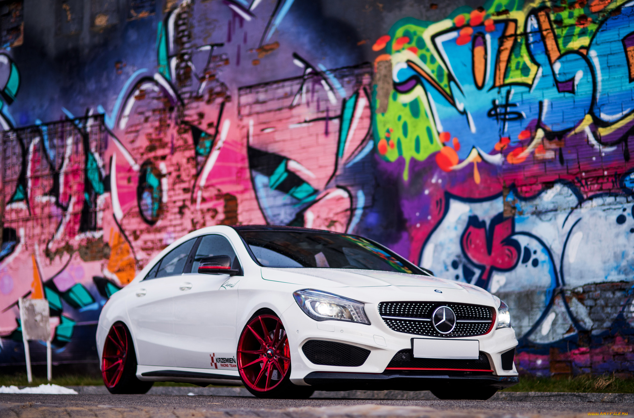 mercedes-benz cla, , mercedes-benz, mercedes, cla, white, luxury, graffiti